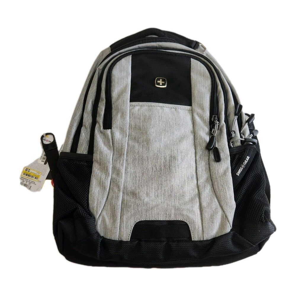 Swiss Gear NEW Heather Gray 18" Laptop Tablet School Work College Backpack